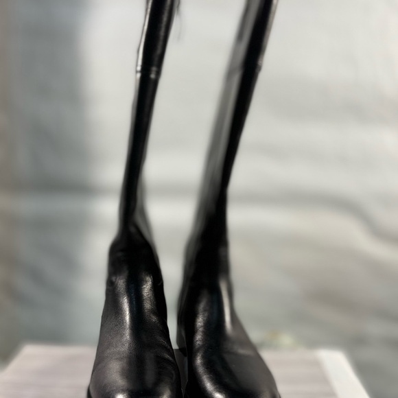 Tory Burch Black and Gold Ridding Boots - Picture 4 of 9